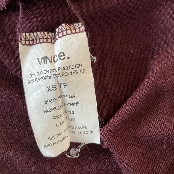 Vince Double V Neck Long Sleeve Tunic Knit Top - Picture 10 of 11